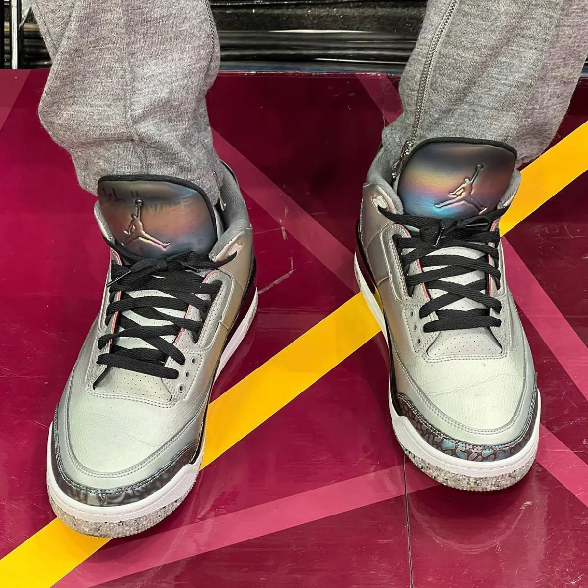 Giày Nike Air Jordan 3 Retro Premium HC GG 'Chrome' AA1243-020 - Ảnh 5