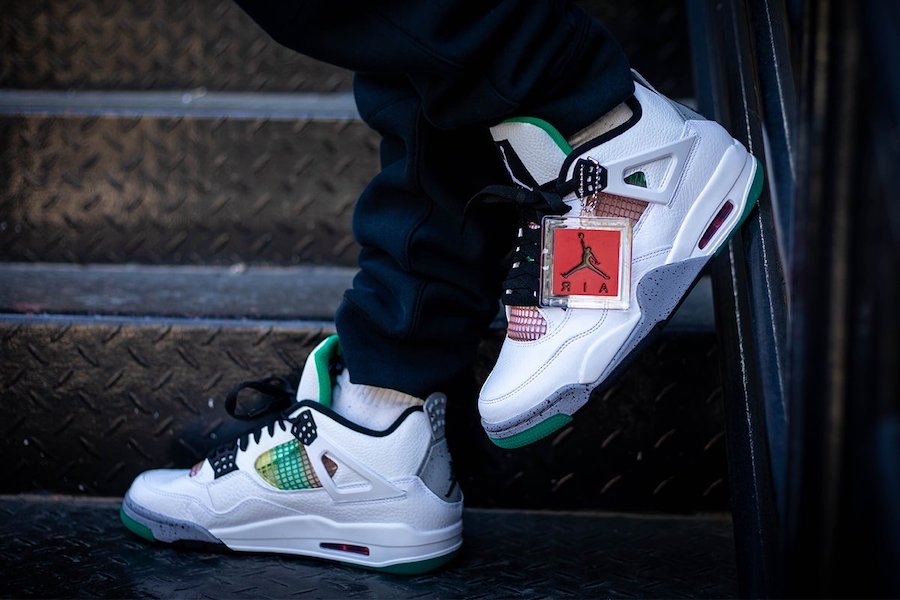 Giày Nike Air Jordan 4 Retro 'Rasta' AQ9129-100 - Ảnh 7