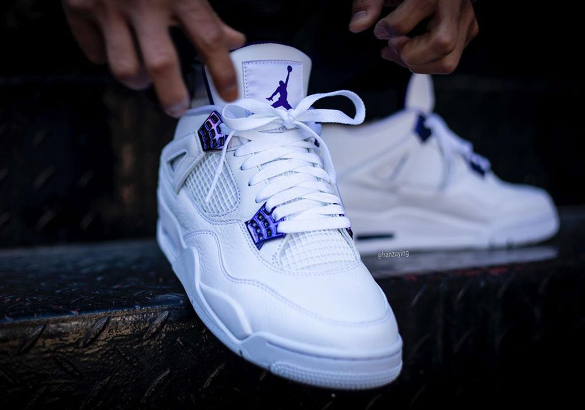 Giày Nike Air Jordan 4 Retro Metallic Purple CT8527-115 - Ảnh 3