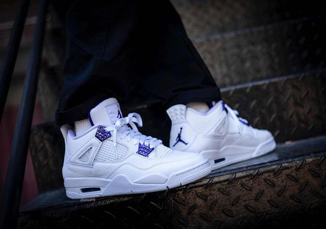 Giày Nike Air Jordan 4 Retro Metallic Purple CT8527-115 - Ảnh 6