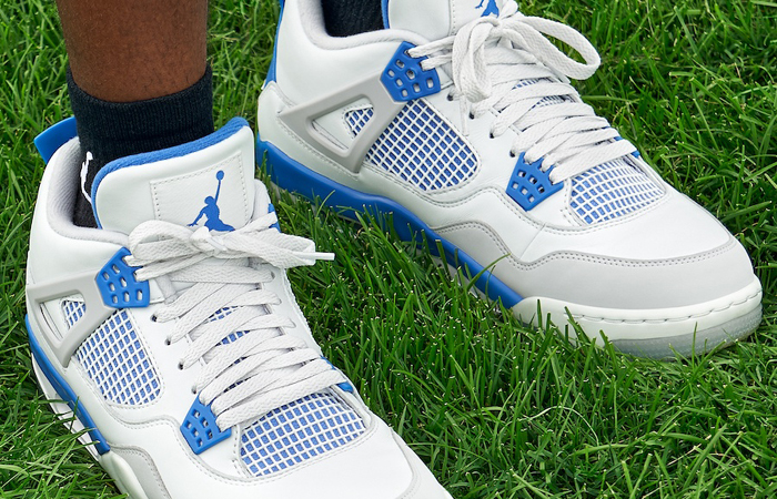Giày Golf Nike Air Jordan 4 Golf 'Military Blue' CU9981-101 - Ảnh 3