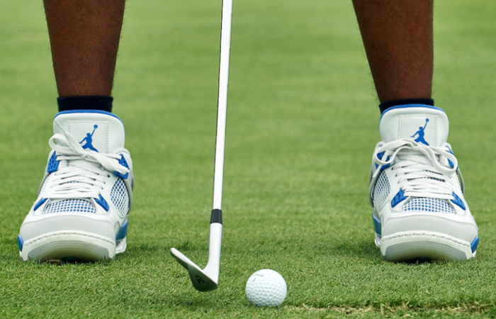 Giày Golf Nike Air Jordan 4 Golf 'Military Blue' CU9981-101 - Ảnh 2