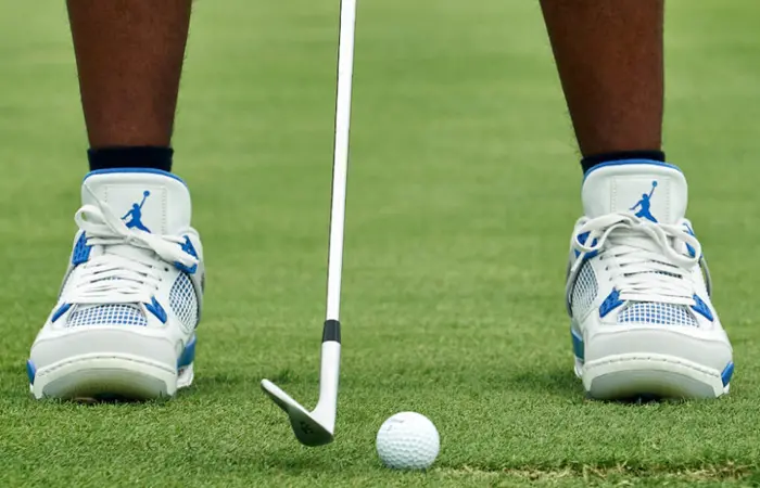 Alternative view of Giày Golf Nike Air Jordan 4 Golf 'Military Blue' CU9981-101