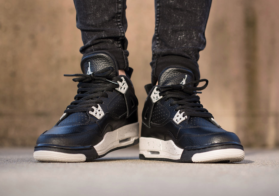 Giày Nike Air Jordan 4 Retro BG 'Oreo' 408452-003 - Ảnh 4