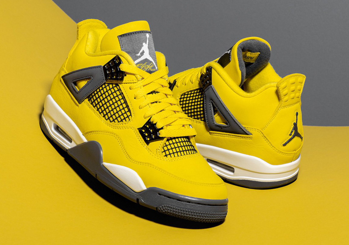 Giày Nike Air Jordan 4 Retro GS 'Lightning' 2021 408452-700 - Ảnh 5