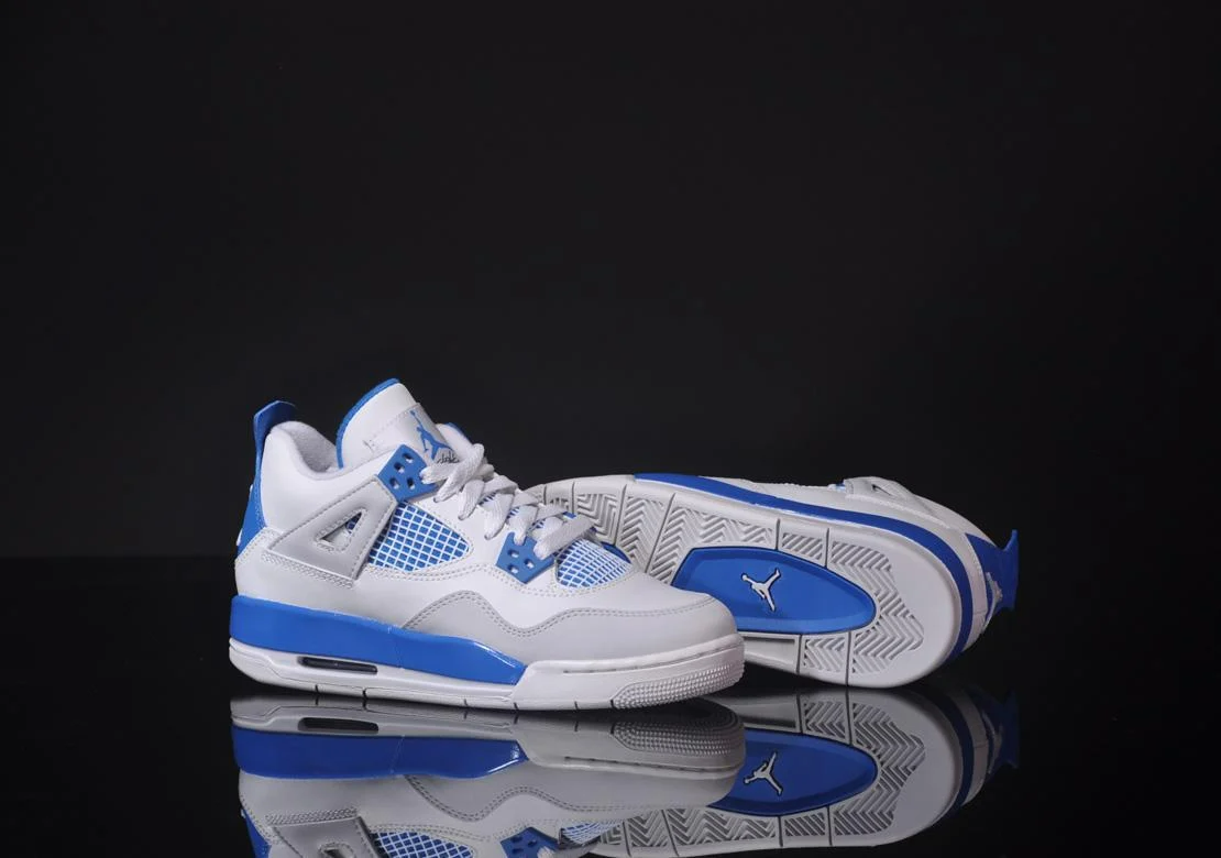 Giày Nike Air Jordan 4 Retro GS 'Military Blue' 2012 408452-105 - Ảnh 5