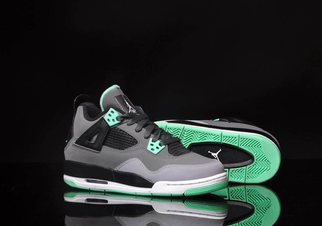 Giày Nike Air Jordan 4 Retro GS 'Green Glow' 408452-033 - Ảnh 4