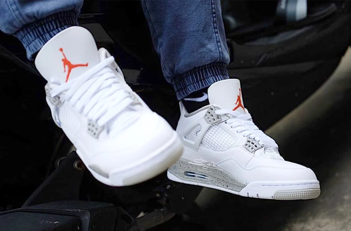 Giày Nike Air Jordan 4 Retro GS 'White Oreo' DJ4699-100 - Ảnh 3