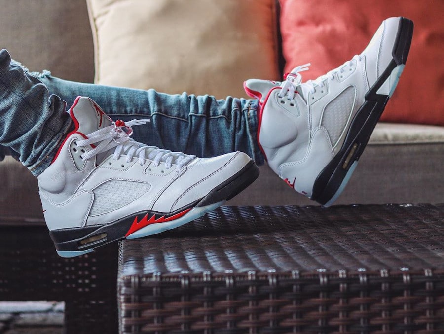 Giày Nike Air Jordan 5 Retro 'Fire Red' 2020 DA1911-102 - Ảnh 2