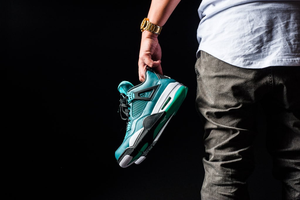 Giày Nike Air Jordan 4 Retro 30th 'Teal' 705331-330 - Ảnh 5