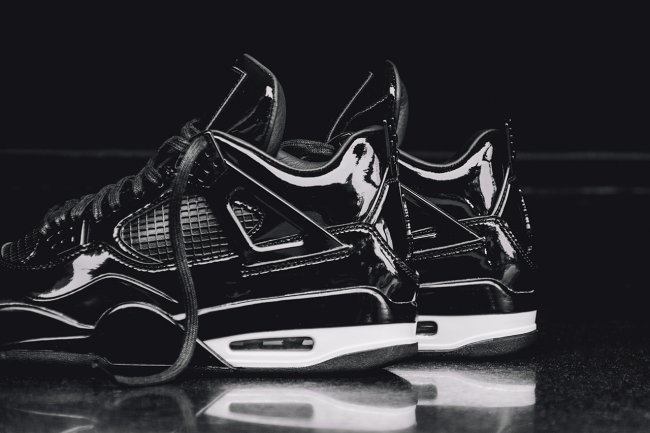 Giày Nike Air Jordan 4 Retro 11Lab4 'Black Patent Leather' 719864-010 - Ảnh 4