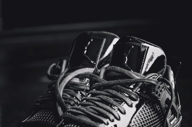 Giày Nike Air Jordan 4 Retro 11Lab4 'Black Patent Leather' 719864-010 - Ảnh 3