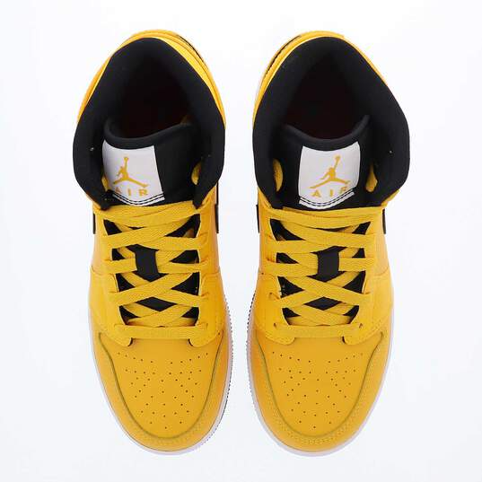 Giày Nike Air Jordan 1 Mid GS 'University Gold' 554725-700 - Ảnh 6