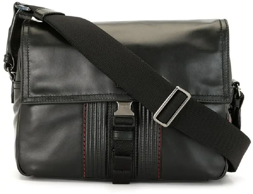 Túi Bally Amosh Leather Messenger 'Black' 6234235