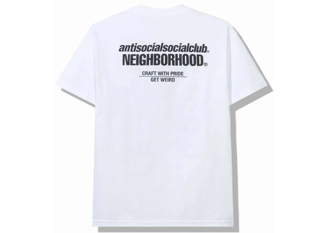Alternative view of Áo Anti Social Social Club x Neighborhood Cambered White Tee