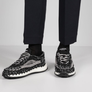 Alternative view of Giày Valentino Crochet Sneakers 'Black' VY0S0E41ZXB388