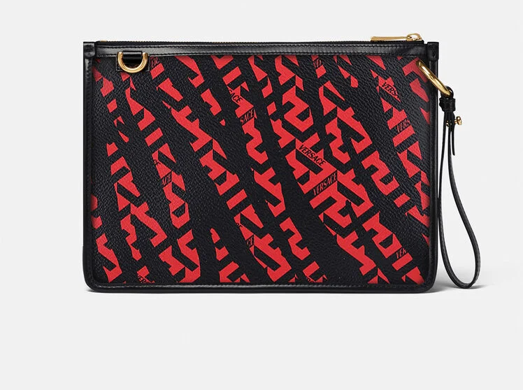 Túi Versace Lunar New Year Tiger Pouch Black Red 1002245-1A03167-5R24V - Ảnh 2