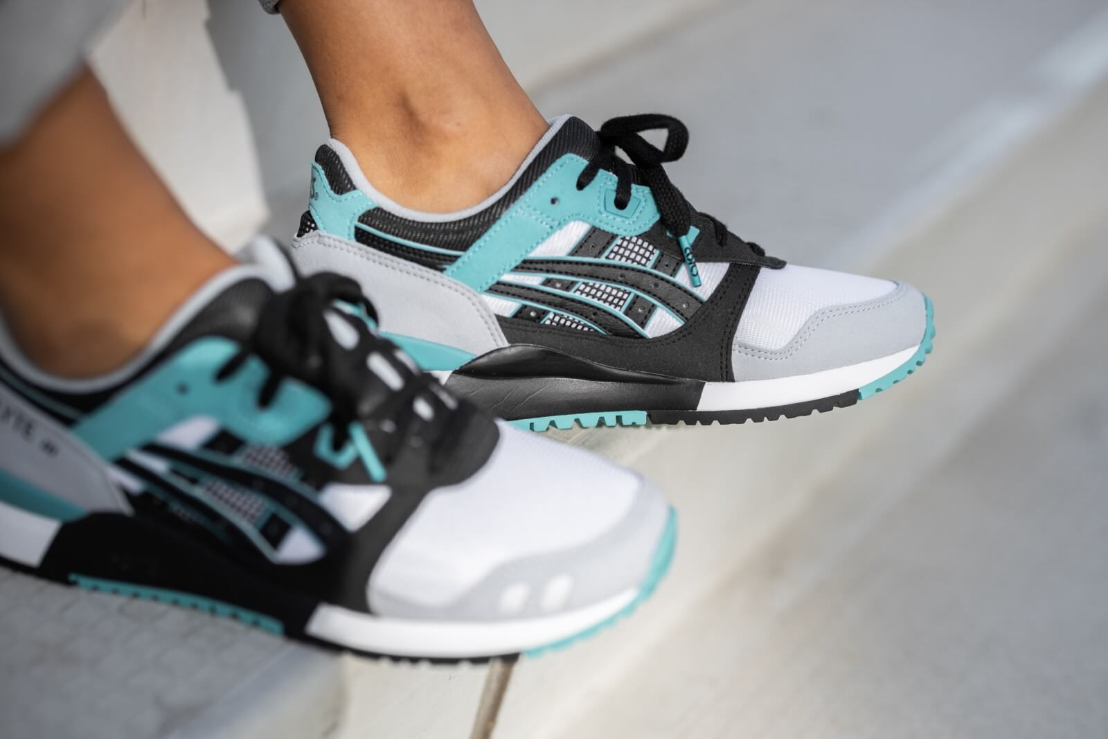 Giày Asics Gel Lyte 3 'Cyan Black' 1201A051-100 - Ảnh 3
