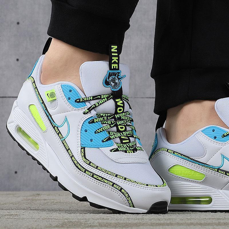 Giày Nike Air Max 90 SE 'Worldwide Pack Blue Fury Volt' CZ6419-100 - Ảnh 3