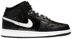 Giày Nike Air Jordan 1 Mid SE GS 'Black Glitter' AV5174-001