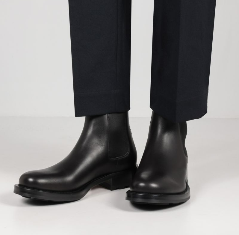 Giày Valentino Garavani Roman Stud Calfskin Chelsea Boot WY2S0E58ZQK0NO - Ảnh 4