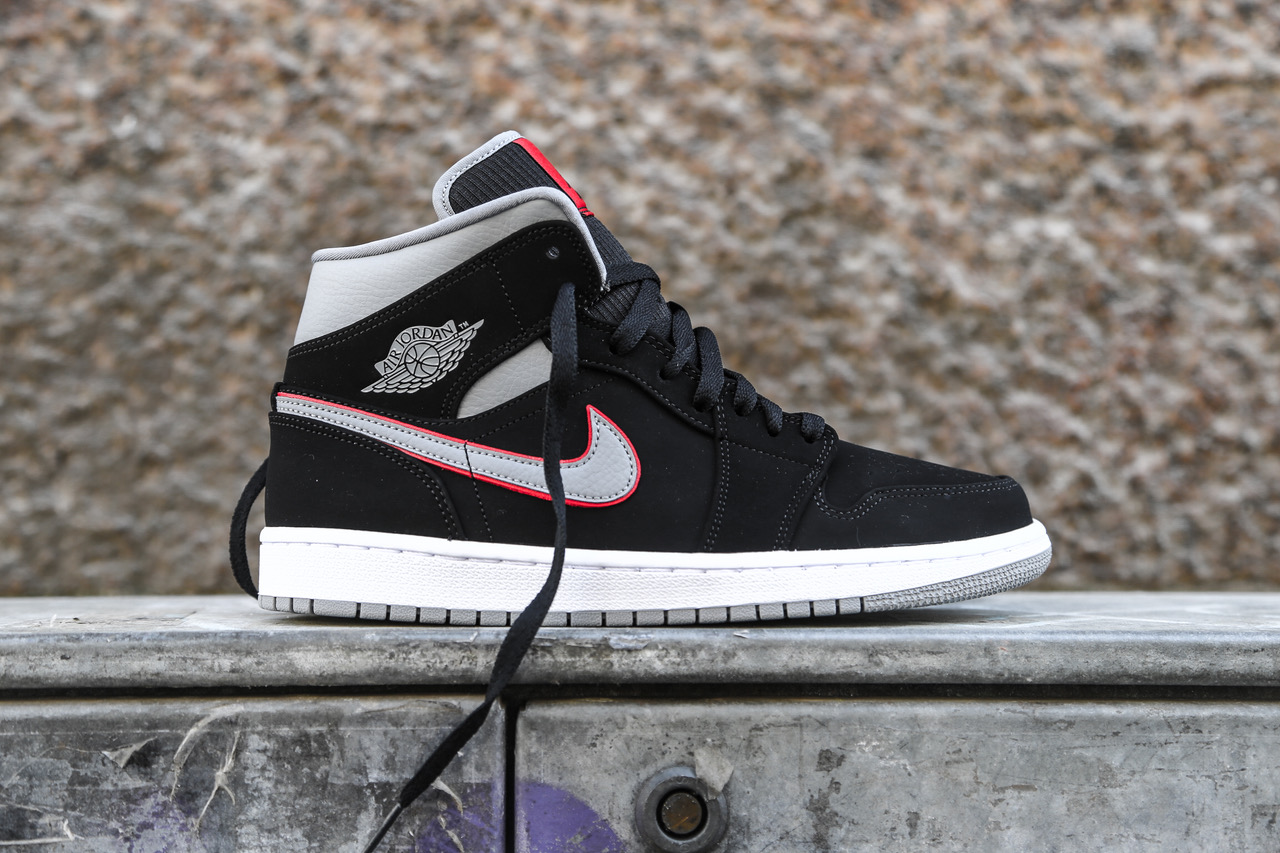 Giày Nike Air Jordan 1 Mid 'Particle Grey' 554724-060 - Ảnh 6