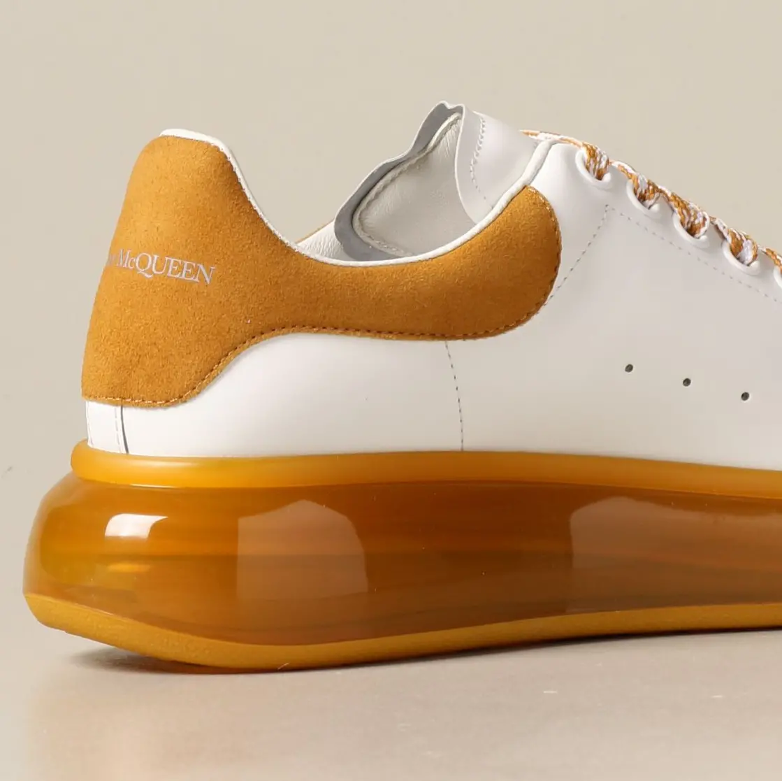 Alternative view of Giày Alexander McQueen Oversized Sneaker 'White Mustard' 645871-WHGP7-9538