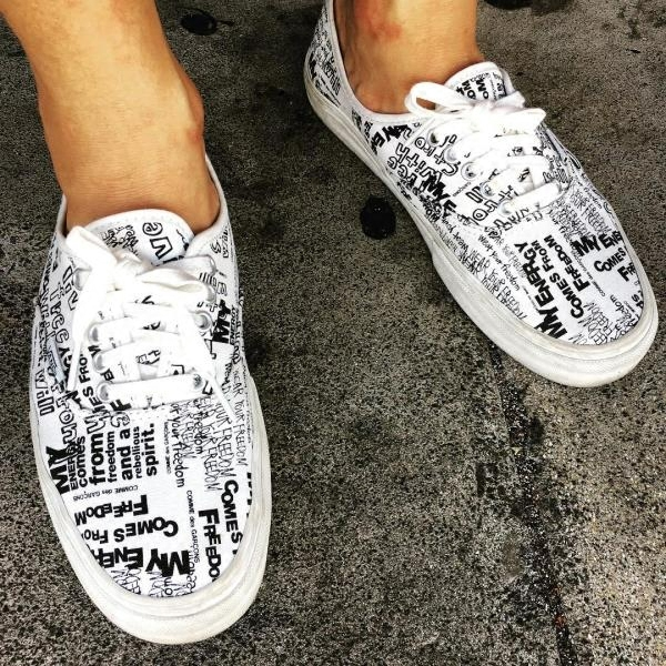 Giày Vans Comme des Garçons x OG Authentic LX 'Graffiti' VN0A4BV92GX - Ảnh 5