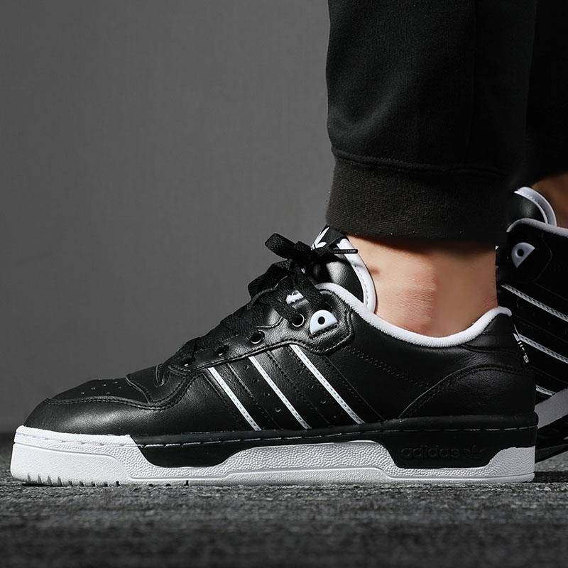 Giày Adidas Rivalry Low Core Black Cloud White EE4655 - Ảnh 3