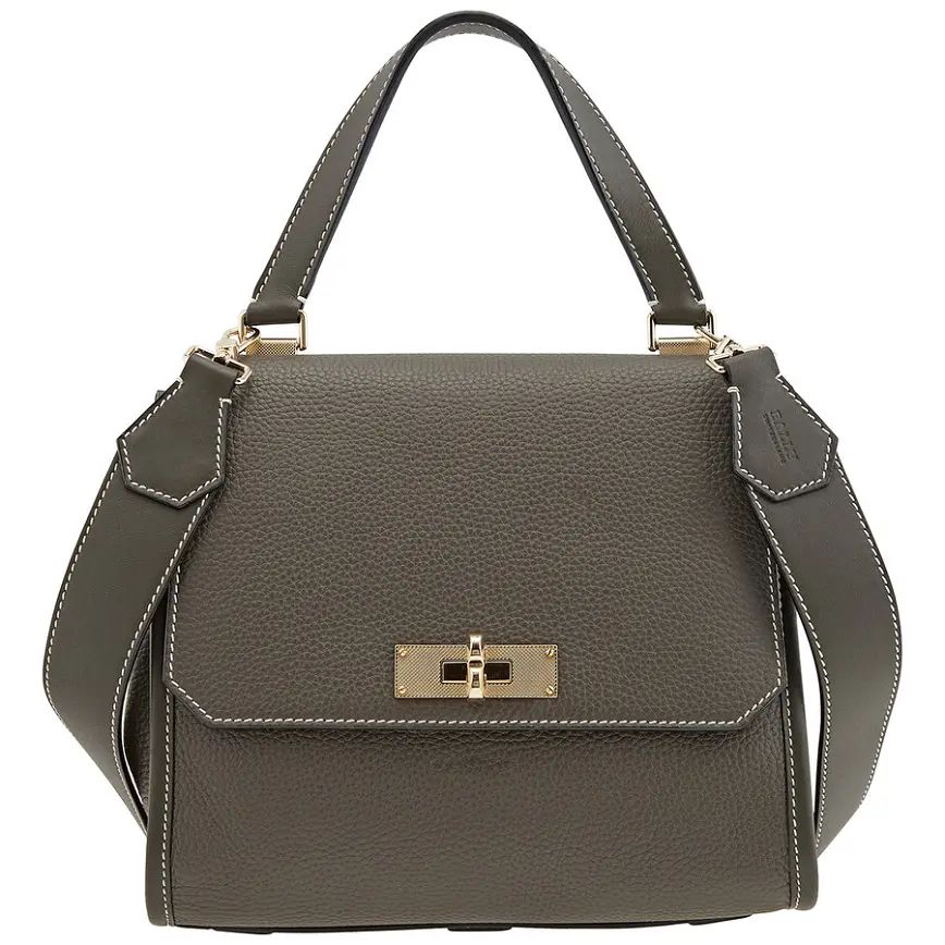Túi Bally Breeze Top Handle Leather 'Fango' 6224497