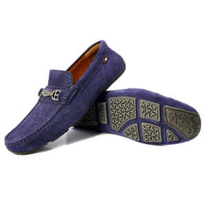 Alternative view of Giày Bally Pardue Suede Loafers 'Ink' 6217543