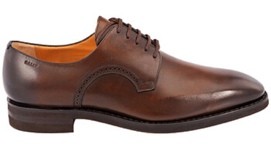 Giày Bally Scamardo Brown Leather Lace-up Derby 6198436
