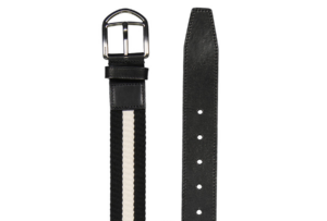 Alternative view of Thắt Lưng Bally Novo Stripe 'Black' 6215024