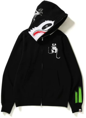 Alternative view of Áo Bape Panda Full Zip Hoodie Black BA-PFZHBK