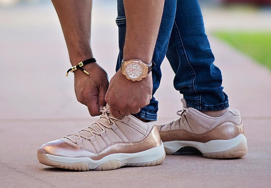 Giày Nike Wmns Air Jordan 11 Low 'Rose Gold' AH7860-105 - Ảnh 7
