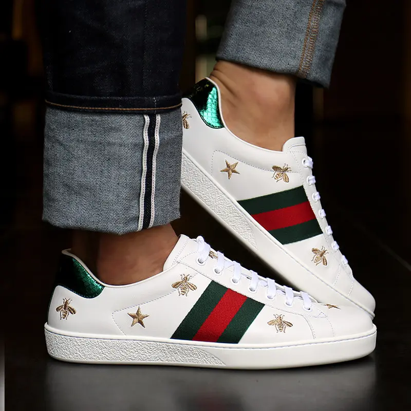 Alternative view of Giày Gucci Ace Embroidered 'Bees and Stars' 386750-A38F0-9073