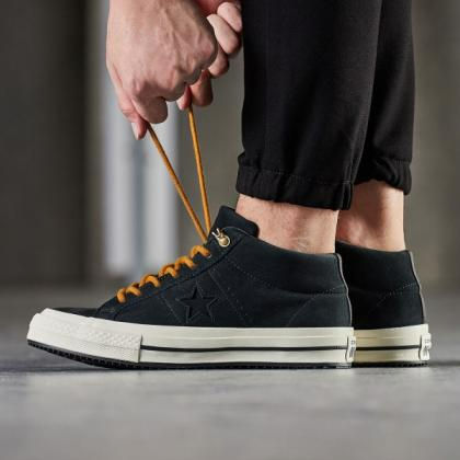 Giày Converse One Star Mid Black Yellow 162551C - Ảnh 3