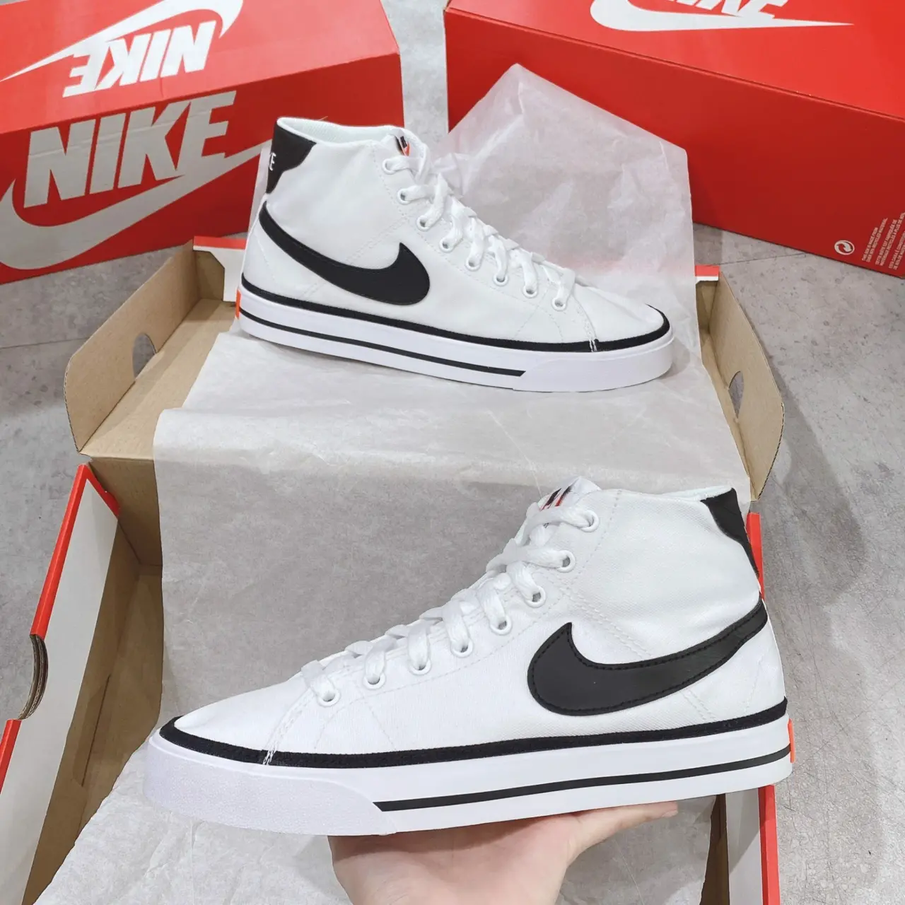 Alternative view of Giày Nike Court Legacy Canvas Mid White DD0162-100