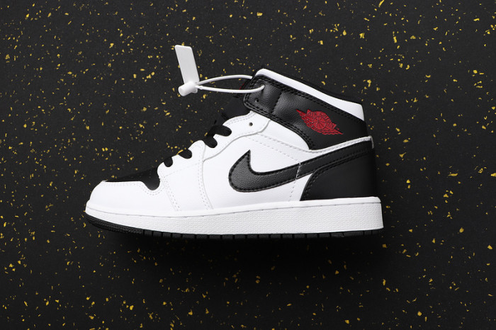 Giày Nike Wmns Air Jordan 1 Mid 'White Black' BQ6472-101 - Ảnh 5
