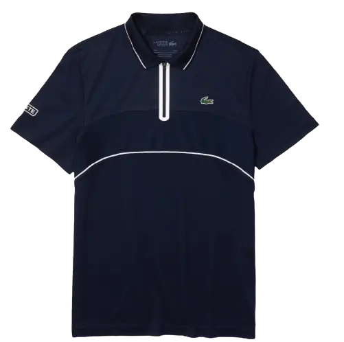 Áo Lacoste Piqué Zip Tennis Polo 'Dark Blue' DH9658-258