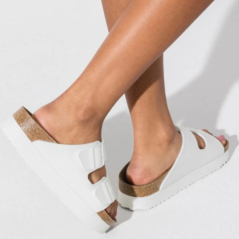 Dep Birkenstock Arizona Platform 'Vegan White' 1018581