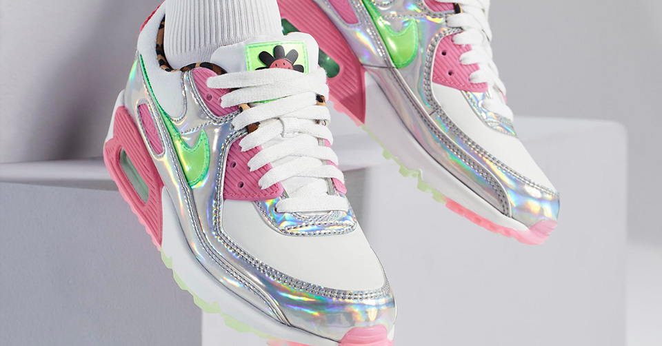 Giày Nike Air Max 90 LX Daisy 'Leopard Iridescent' (W) CQ2559-100 - Ảnh 5