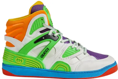 Giày Gucci Basket Sneaker White Green Purple 661301-2SH80-9062