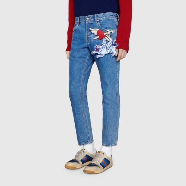 Giày Gucci GG Screener 'White Blue' 546551-99W20-4368 - Ảnh 3