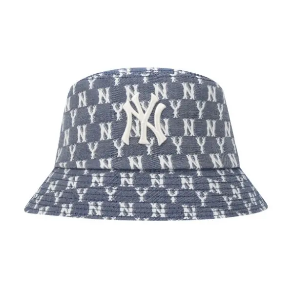Alternative view of Mũ MLB Monogram Blue Jacquard Bucket Hat New York Yankees 32CPHV111-50N
