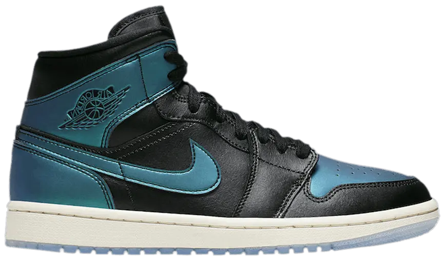 Giày Nike Wmns Air Jordan 1 Mid 'Metallic Turquoise' BQ6472-009