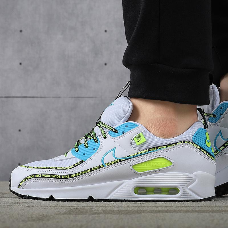 Giày Nike Air Max 90 SE 'Worldwide Pack Blue Fury Volt' CZ6419-100 - Ảnh 4