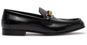 Giày BURBERRY Solway Chain Link Strap Leather Loafers In Black 4078678