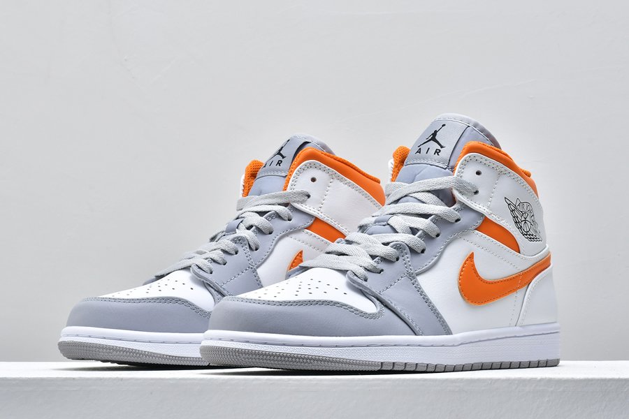 Giày Nike Air Jordan 1 Mid 'Starfish Pure Platinum' CW7591-100 - Ảnh 9