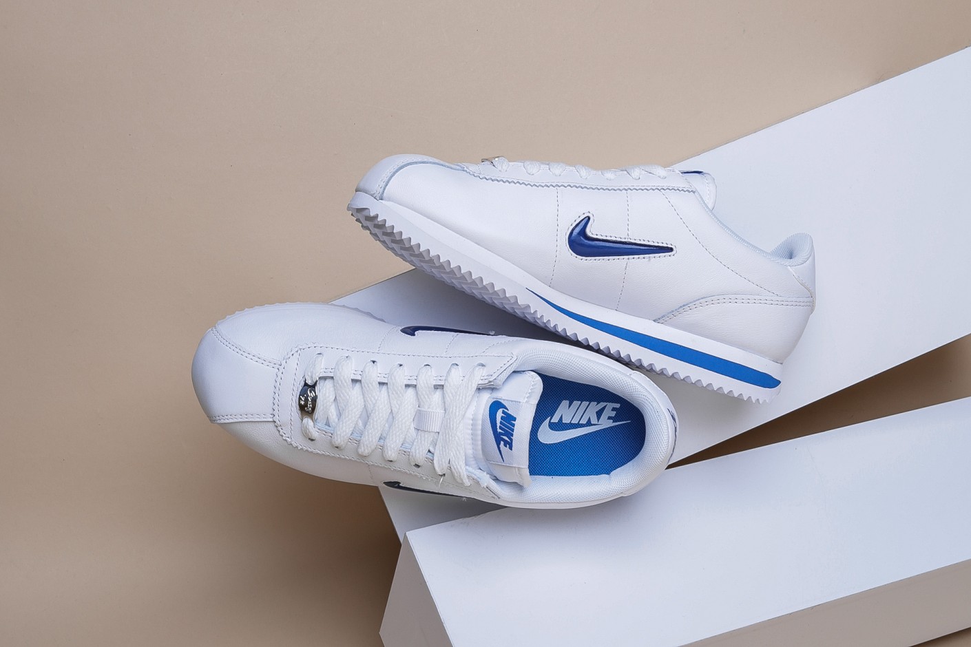 Giày Nike Cortez Basic Jewel 18 'Blue Jay' AA2145-101 - Ảnh 7